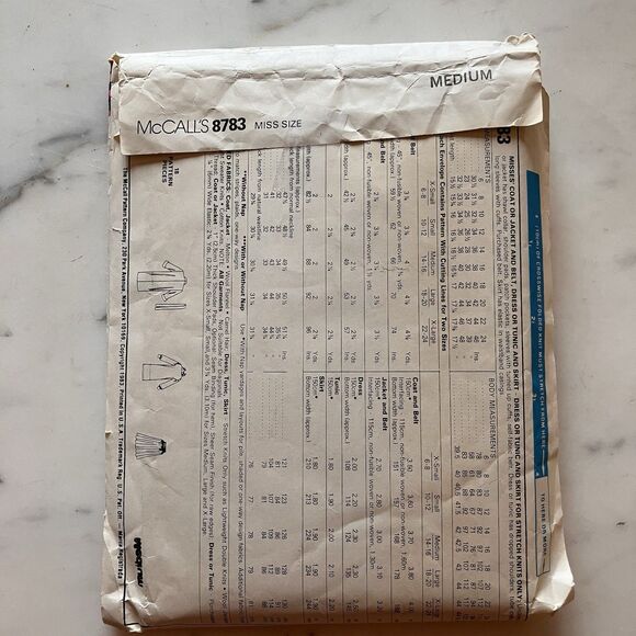 McCall's 8783 Misses Jacket, Dress, Tunic & Skirt Nancy Heller Sz 14-16 Vintage - Picture 5 of 8